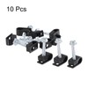 sourcing map 10pcs Single Coaxial Cable Clips 1/4" (6mm) Screw