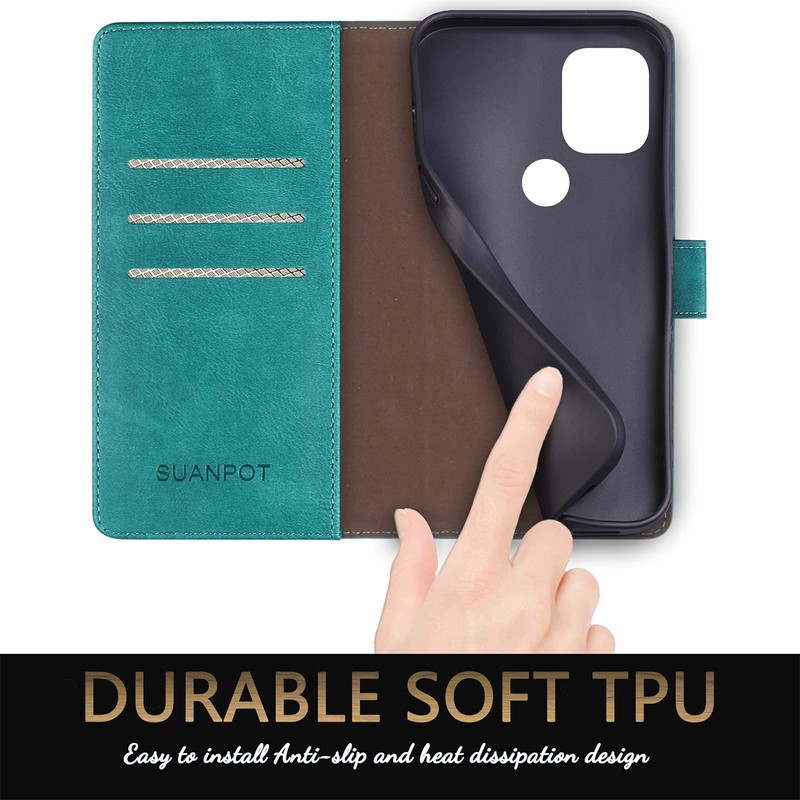 SUANPOT Moto G Stylus 5G Flip Wallet Case, RFID Blocking