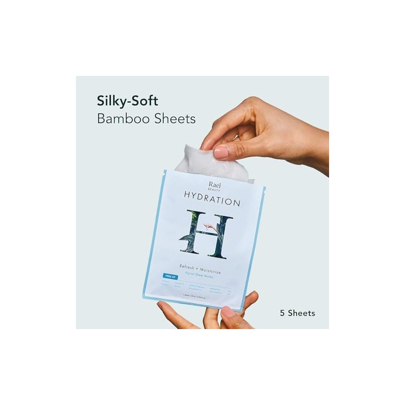Rael Bamboo Face Sheet Mask - (Hydration, 5 Sheets) Hydro