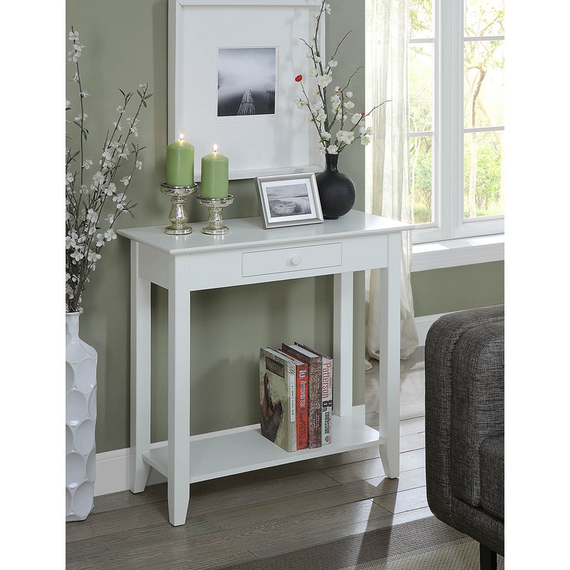 Convenience Concepts American Heritage 1 Drawer Hall Table with Shelf,