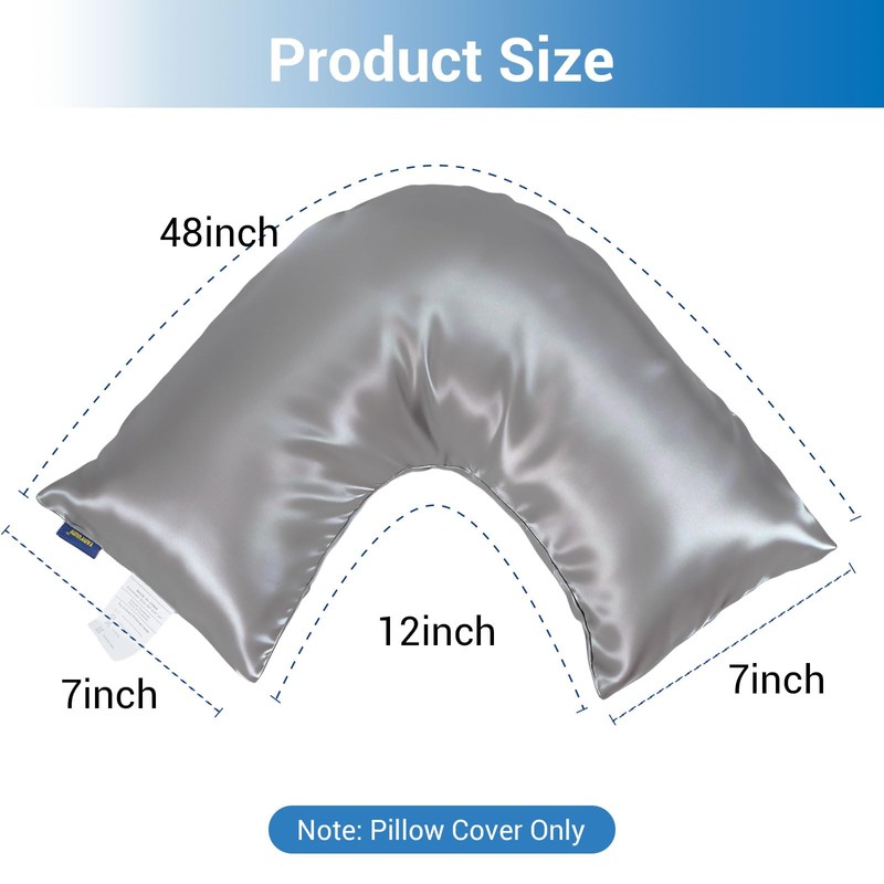 Pillowcase Cover Compatible with L-Shaped Contour Body Pillow, Comfortable and