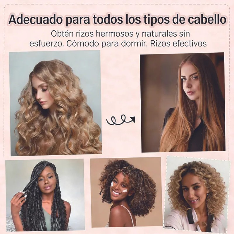 Cepillo Para Rizado + Gorro Para Dormir + Cabello Rizos