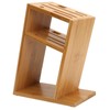 Bamboo Knife Holder Inclined Kitchen Knife Holder Multifunctional Bamboo Rack
