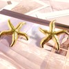 Gold Earrings for Women Statement Starfish Earrings Boho Fashion Beach