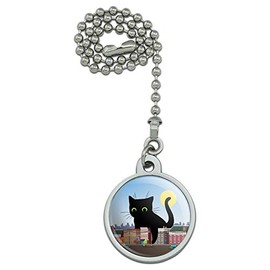 GRAPHICS & MORE Giant Black Cat Playing with Cars Ceiling Fan and Light Pull Chain
