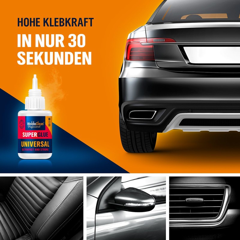 WoldoClean Sekundenkleber extra stark universal 25g - wasserfest, hitzebest?ndig &