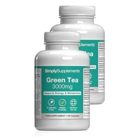 Green Tea Extract 3,000mg | with Added Thiamin, Riboflavin & Chromium | Supports Energy, Metabolism & Antioxidant Defence | Vegan-Friendly | 360 Capsules = 4 Months' Supply | Manufactured in The UK