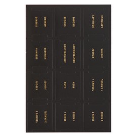 Black and Gold Peel-and-Stick Bible Indexing Tabs