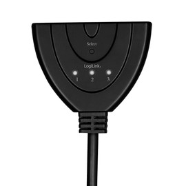 LogiLink HD0040 HDMI Splitter/Switch, Bi-Direct, 1x3/3x1 Port, 4K/30 Hz, Pigtail