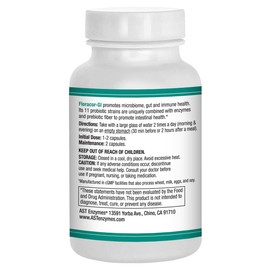 Floracor - Supports Gut & Intestinal Health - Premium Probiotic, Prebiotic and Enzyme Formula - 60 Vegetarian Capsules