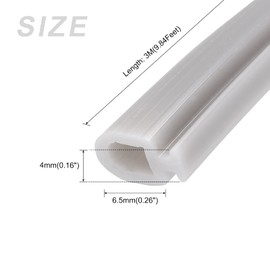 METALLIXITY Bulb Type Window Weatherstrip (6.5mmx3Meter) 1Pcs, Silicone T-Slot Mount Seal Strip - for Home Door Window, Gray