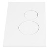 Toilet Water Tank Panel White ABS Squared Round Button Dual