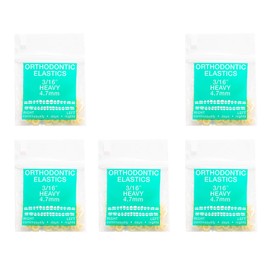 JMU Orthodontic Rubber Bands 3/16 Heavy 6.5oz, 500 pack Latex Dental Intraoral Elastic Bands Made in USA