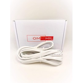 [UL Listed] OMNIHIL White 10FT Long AC Power Cord Compatible with Brother XR3140 Computerized Sewing Machine