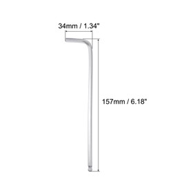 TOP-VIGOR 1Pcs 3/16" Ball End Hex Key Wrench, L Shaped Long Arm Allen Key for Household DIY, Professional Machine Repairing, CR-V