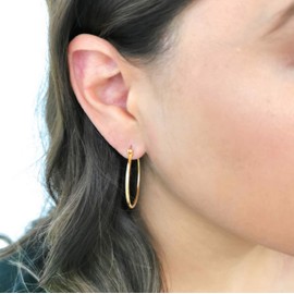 Arracadas de Chapa de oro Premium - Tutti Joyería (30mm)