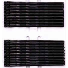 Mytoptrendz® Large Kirby Hair Grips Bobby Pins Hairpins Classic Waved Metal Clips Slides Long 6.5cm-32pcs (Black- 6.5cm)