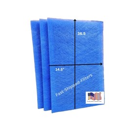 Fast-Shipped-Filters 3 Pack Ac-RBC-5 Replacement Filter Pads Designed to Fit Dynamic SpacePak PurePak Air Cleaner Refill Blue