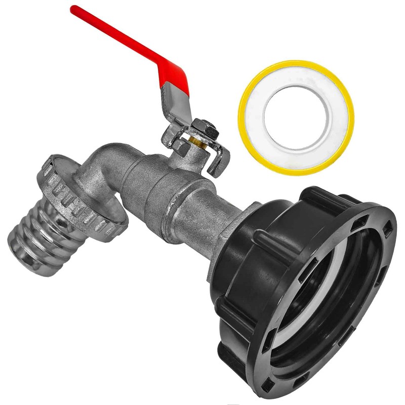 IBC Adapter Cap S60 x 6 with 1 Inch Outlet