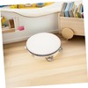 Kisangel Wooden Handheld Tambourine Drum Educational Percussion Instrument for Enhances