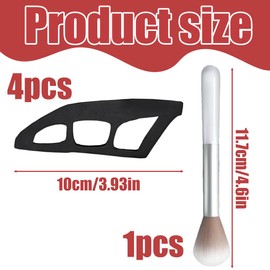 NHQZ Lidschatten Schablone, 5 Artikel Eyeshadow Applicator Tool, Wiederverwendbar Eyeshadow Schablone f Ührer, Augen Makeup Schablone, Makeup Tool for Makeup Lovers And Beginners