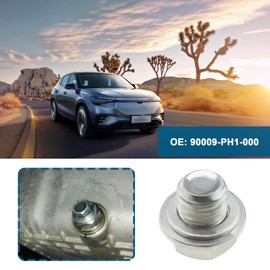 Be In Your Mind 2pcs Oil Drain Plug with Gaskets 90009-PH1-000 M14x1.5 Thread Oil Drain Plug Washer Nut Screw Car Spare Parts