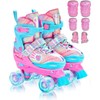 Roller Skates Girls Ages 5-8, Sportneer 4 Size Adjustable Toddler