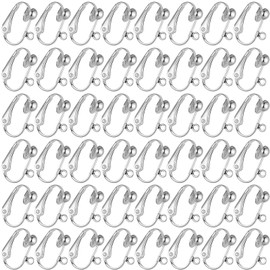 60 Pcs Clip Earring Converters for Jewelry Making