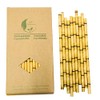 Yellow Bamboo Straws Replacement for Plastic Straws, 100% Organic Eco