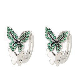 Sfoni Silver Hoops Earrings for Women Butterfly Hoop Earrings Small Silver Hoop Earrings for Girls, Hypoallergenic Hoops Earrings Hoop Earrings Women Sterling Silver Gifts For Girlfriend Christmas