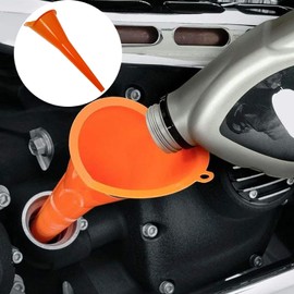 UCS 1123 QuickFill Spill Saver Multi-Purpose Funnel Orange Long Mouth Fueling Funnel