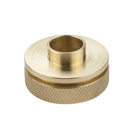 POWERTEC Router Guide Bushing Solid Brass 5/8", Short Shank Precision Router Bushings Template Guide, Screw On Lock Nut, Fits Porter Cable Style Base Plate, Threaded Locking Ring, Dovetailing (71166)