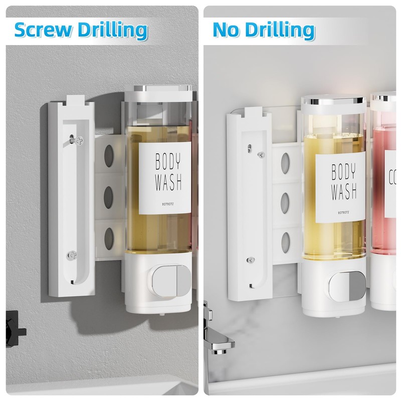 VITVITI Shampoo and Conditioner Dispenser for Shower Wall, Shower Soap