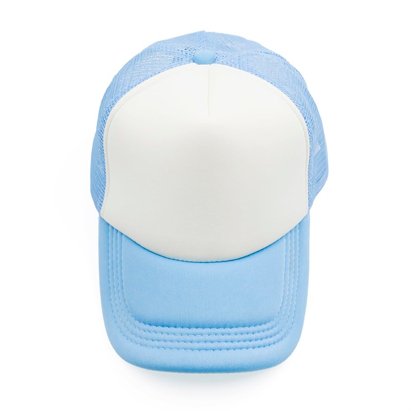 TOPTIE Blank 5 Panel Trucker Hat Foam Front Mesh Back