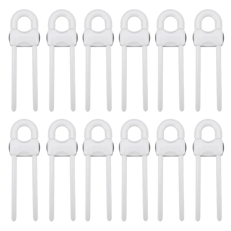 12PCS U Shaped Child Locks Safety Cabinet Childproof Latches for