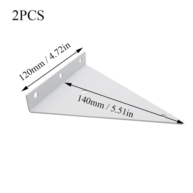Pack of 2 Floating Shelf Brackets, Triangular Wall Bracket, Shelf