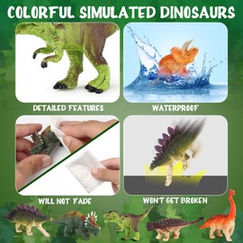 Sanlebi Dinosaurier Figuren Spielzeug- Realistische Dinosaurier Set Mini Dinosaurier Pädagogisches Spielzeug für 3 Jahren Jungen Mädchen