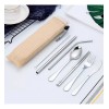 Maíz Kit Cubiertos Palillos Popotes Cepillo Acero Inox Portatil