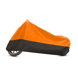 REPAIROCK Motorcycle Cover Bike All Season Waterproof Dustproof Protective Outdoor Motorbike Rain Cover 190T L Orange Black for Kawasaki EX Ninja 250 600 750 Scooter Auto Replacement Parts