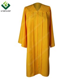 Unisex Matte Choir Robes for Church Baptism Officiant Confirmation Costume,Graduation Gown Pastor &judges RobeSize: 48", Color: Gold