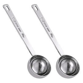 2 Pieces 1 Tablespoon Measuring Scoops with Long Handle, 15 ML Stainless Steel Coffee Measuring Spoon 15ml Measuring Tablespoon for Coffee Milk Fruit