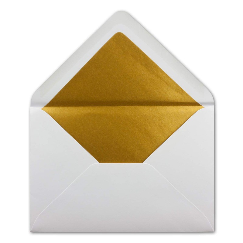 50 x B6 envelopes with gold inner lining, 12.5 x