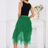 JasGood Women's Tulle Skirt High Low Layered Irregular Tulle Skirt