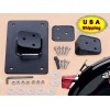 Unbranded Black Laydown License Plate Mount Bracket Kit For Harley