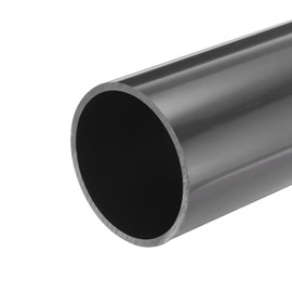sourcing map 3 Inch PVC Rigid Tube Round Pipe Tubing Hardware Tubing 67.8mm ID 75mm OD 20cm/8" Length Dark Grey High Impact for Water Pipe