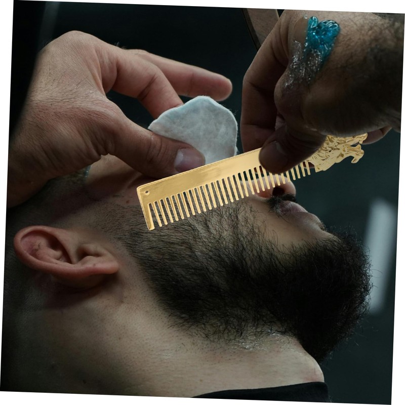 TOVINANNA Beard Mustache Styling Tool Small Metal Combs for Men
