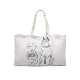 Le Jardin du Lin Printed Shopping Bag, Reusable Bag, Foldable, Fabric Bag with Two Long Handles, Size: 50 x 40 cm