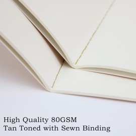 GIFTEXPREE 4 Pack Unlined Journals Notebook, Bulk Kraft Sketch Books for Kids, Students, Artist, Journalist, Writer, Small Sketch Pad for Classroom and Summer Camp 80 GSM Drawing Paper (8.3 x 5.5 in)