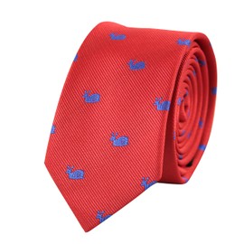 MENDEPOT Snail Necktie With Box Microfiber Jacquard Blue Snail Pattern tie