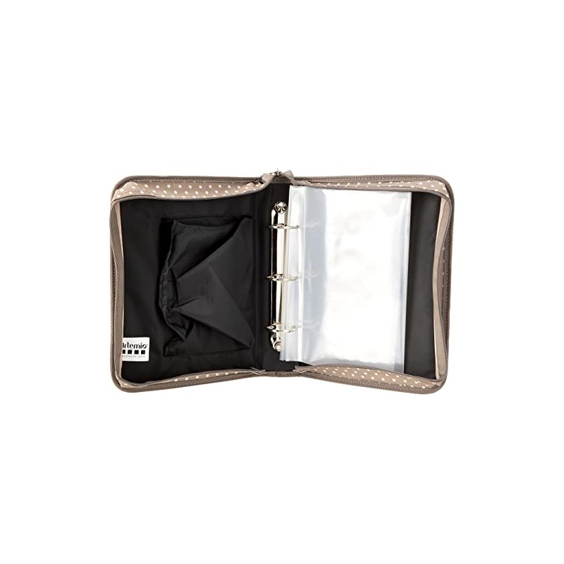 Artemio Kit with Clear Stamp Storage Binder, Fabric, Plastic, brown,